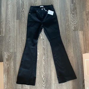 Good American Good Flare high waisted black jeans